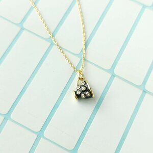 Kate Spade Alice In Wonderland Teatime Gold Necklace with dust bag